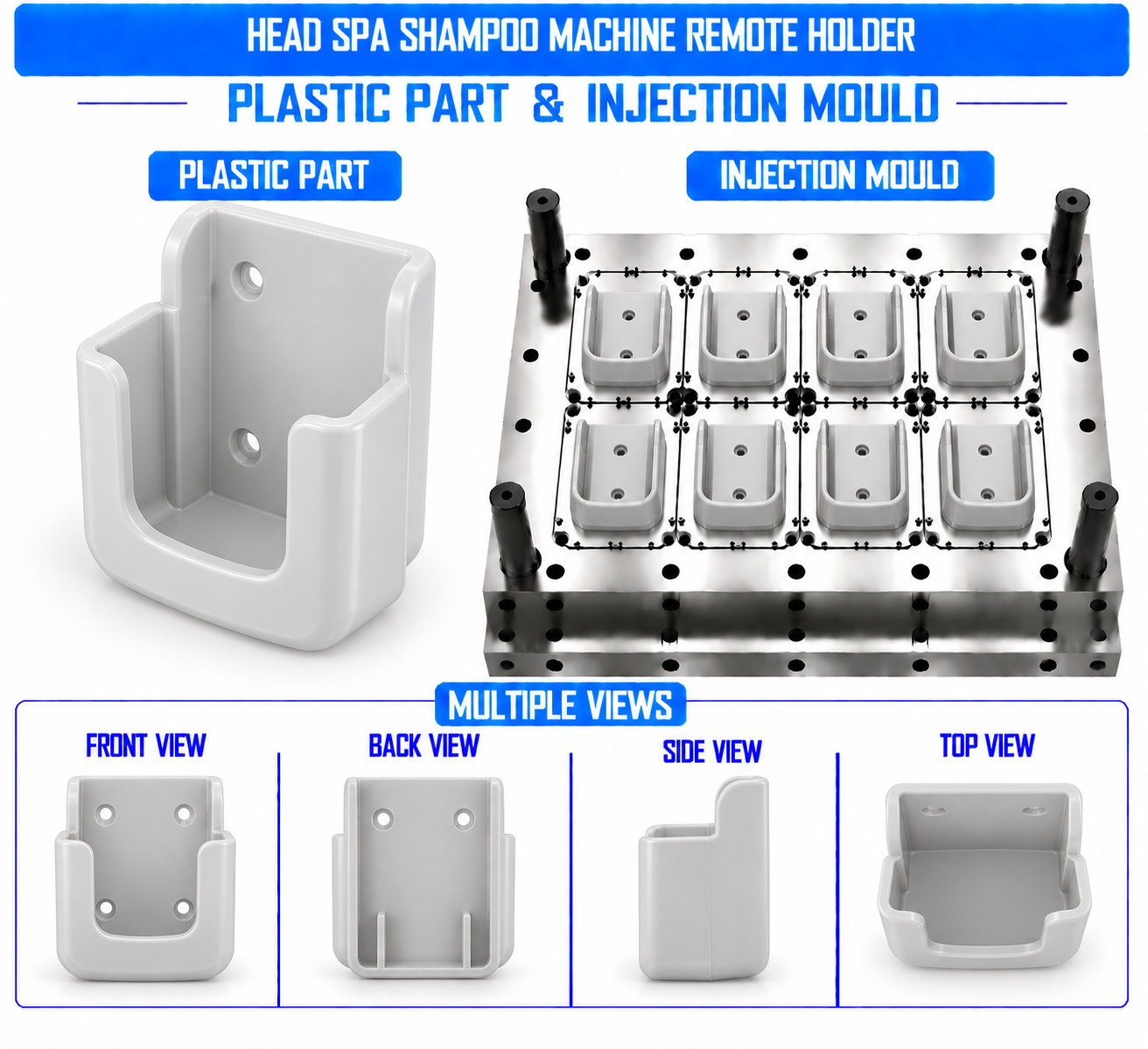 Head Spa Shampoo Machine Plastic Remote Holder Mould and Moulding Services